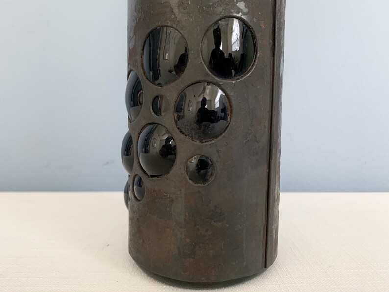 Vintage Brutalist Imprisioned Glass Bottle or Carafe by Felipe Filipe Derflingher for Feders image 2