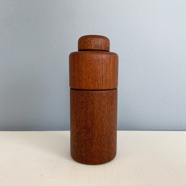 Vintage Nissen Large Teak Salt Shaker and Peppermill