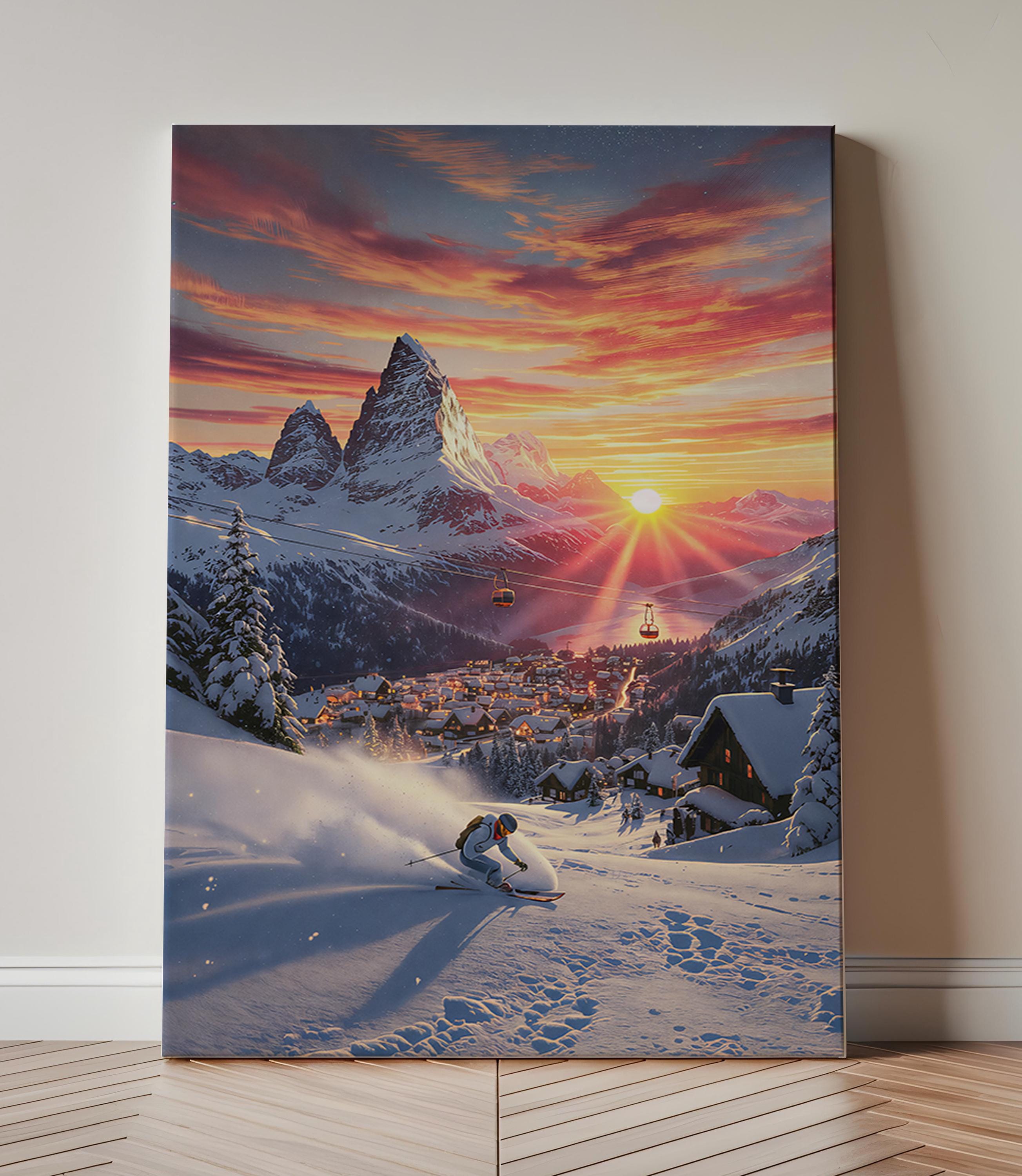 Swiss alps oil painting - Etsy 日本