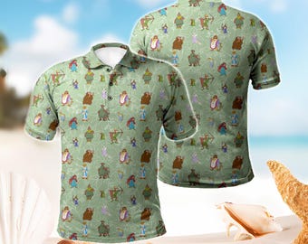 Camiseta polo 3D de Robin Hood de Disney para verano, camiseta playera de Robin Hood de Disney para verano, camiseta polo Stay Golden Holiday, regalos para vacaciones familiares