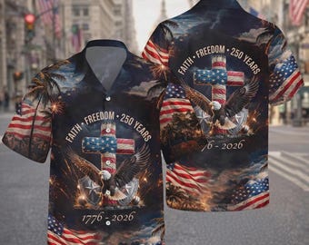 Amerika 250-jähriges Jubiläum Hawaii-Hemd, 250 Jahre Freiheit Button Shirt, Urlaub Shirt Passende Familien Urlaubs Geschenke, Geschenk für Freunde