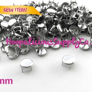 25pc Flat Top Silver Prong Nail Head Studs. Choose 3mm, 6mm, 7mm, 9mm. Nail Head. For DIY Crafts. Jackets. We’re in the USA. 5 Star Reviews.