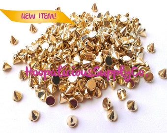100pc Acrylic Studs. Sew or Glue. 6mm Morsel Studs. Choose: Gun Metal,Silver,Brass,or Gold.Tiny.FAST Shipping w/Tracking for Domestic Orders