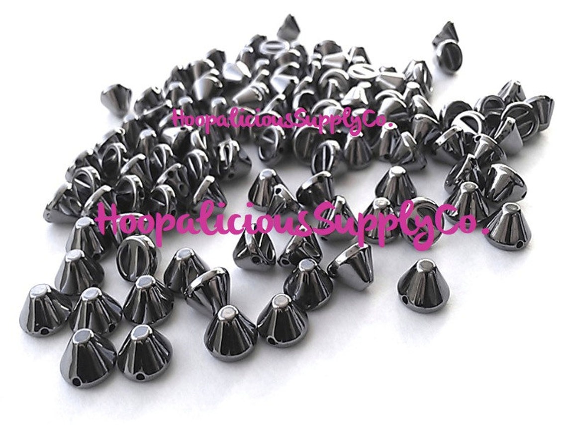 25pcs Acrylic Studs. Sew or Glue on. 8mm Cropped Cones. Etsy