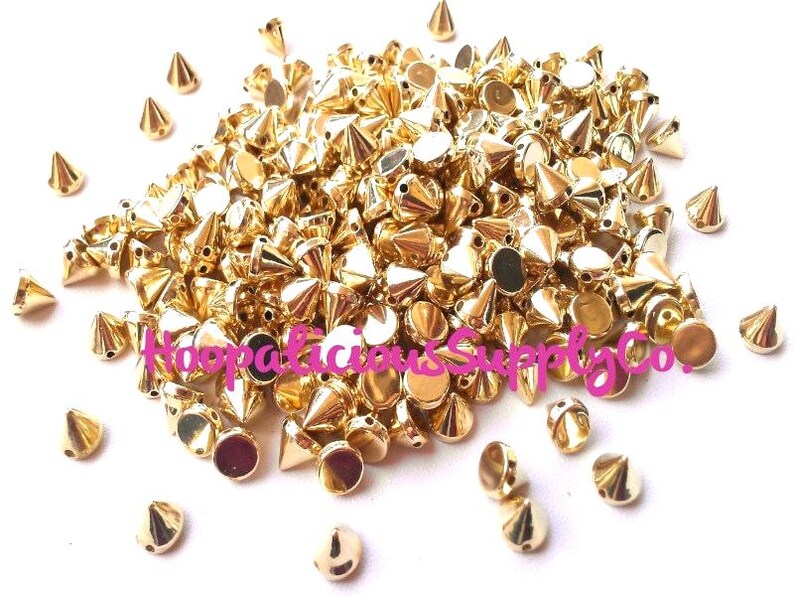 100pc 6mm Morsel Cone Studs. Tiny. Sew or Glue on. Craft Supplies. DIY. T-shirts. Shoes. Jackets. Costumes. We’re in the USA. 5 Star Reviews image 4