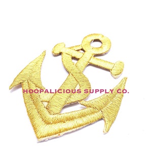 Iron On Anchor Patch. Designer Inspired. Black Red White. High Quality. For Denim, T-shirts, Handbags, Shoes. Fast Shipping from USA.
