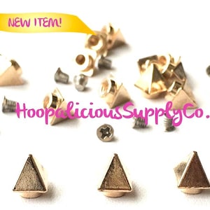 6mm "Tall & Narrow" Pyramid Morsel Metal Screw Back Studs. DIY Clothing, Shoes,etc. Fast Shipping from USA w/ Tracking 4 Domestic Orders.