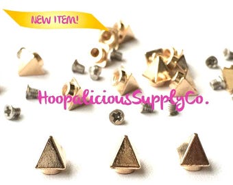 6mm "Tall & Narrow" Pyramid Morsel Metal Screw Back Studs. DIY Clothing, Shoes,etc. Fast Shipping from USA w/ Tracking 4 Domestic Orders.