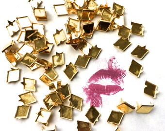 25pc Diamond Shaped Prong Nail Head Studs. For DIY Projects. Crafting. Designers. Crafts. Jackets. We’re in the USA. 5 Star Reviews.
