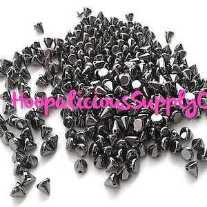 100pc 6mm Morsel Cone Studs. Tiny. Sew or Glue on. Craft Supplies. DIY. T-shirts. Shoes. Jackets. Costumes. We’re in the USA. 5 Star Reviews