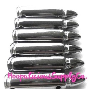 7pc 36mm BULLET Beads. Choose Copper, Gun Metal, Gold,or Silver. Fast Shipping from USA. image 4