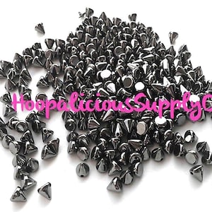 50pc 6mm Morsel Cone Studs. Tiny. Sew or Glue on. Craft Supplies. DIY. T-shirts. Shoes. Jackets. Costumes. We’re in the USA. 5 Star Reviews