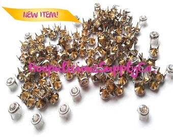 10pc Rhinestone Prong Nail Head Studs.Many Sizes.High End Supplier.DIY Crafts. For T-shirts.Shoes.Jackets. We are in the USA. 5 Star Reviews