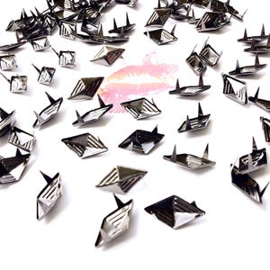 50pc Textured Diamond Shaped Prong Nail Head Studs. For DIY Projects. Designers. Crafts. Jackets. We’re in the USA. 5 Star Reviews.
