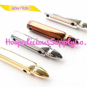 7pc 36mm BULLET Beads. Choose Copper, Gun Metal, Gold,or Silver. Fast Shipping from USA. image 1