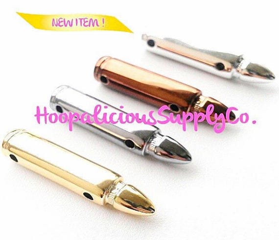 7pc 36mm BULLET Beads. Choose Copper, Gun Metal, Gold,or Silver. Fast Shipping from USA.