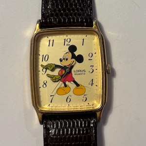 Vintage Mickey Mouse Tank Watch - Etsy