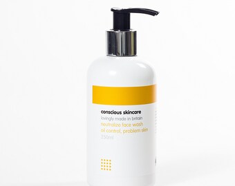 Organic Face Wash for Acne/ Problem Skin. Vegan. Organic Skincare. Chemical Free. 15ml sample size