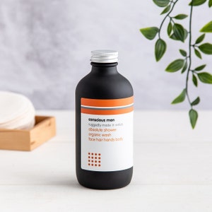 Mens Body Wash - Absolute Shower - Award Winning All Over Wash - Shampoo - Body Wash for Men - Organic - 235ml - Vegan - Gift for Men