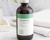 Limpiador facial suave para pieles secas y sensibles - Ingredientes naturales y orgánicos - Vegano - Sin plástico - Botella de vidrio ámbar - Muestra de 235 ml / 10 ml