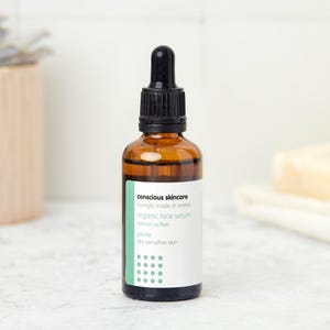 Suero facial orgánico para pieles secas y sensibles - Vegano - Suero de noche activo con retinol - Sin químicos - Tamaño de muestra de 50 ml/5 ml