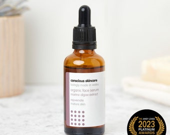 Meeresalgen Algen aktiv - Bio-Serum für die reife Haut - Vegan - Natürliches Gesichtsserum - Bio-Hautpflege - 50ml/5ml Sample Größe