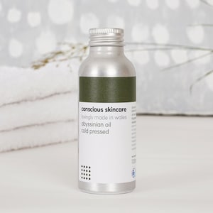 Natural Abyssinian Oil - Cold Pressed - 100% Pure - Great for Skin and Hair - Crambe Seed Oil - Vegan - 100ml - Plastic Free