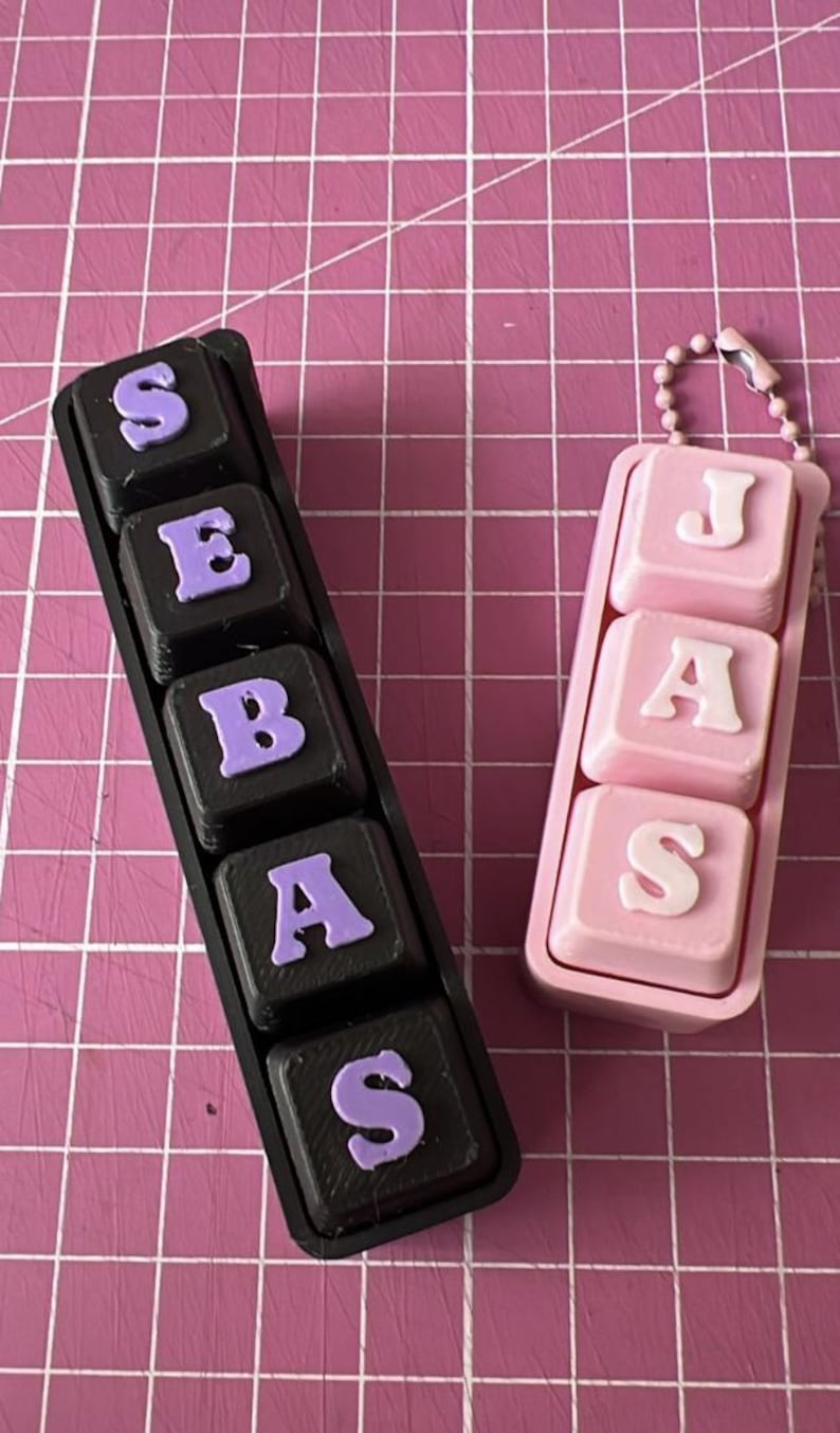 Personalized Keyboard Clicker Keychain | Custom Name Fidget Toy, ASMR ...