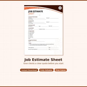 Zakelijke sjablonen voor tuinonderhoud klusjesman Canva | Serviceovereenkomst voor opdrachtgeschatte factuur | Direct downloaden afbeelding 6
