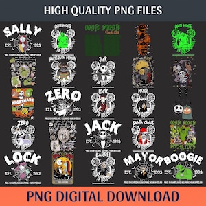 20+ Nightmare Christmas Halloween Bundle Png, Horror Halloween Png, Spooky Vibes Png, Spooky Season Png, Digital Download
