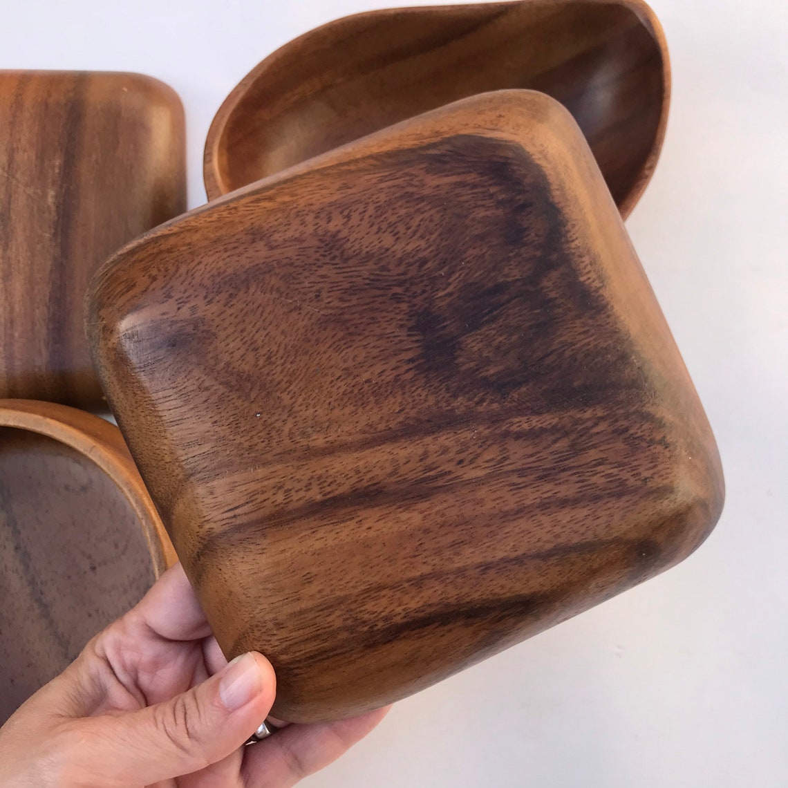 Vintage monkey pods wooden bowls Etsy