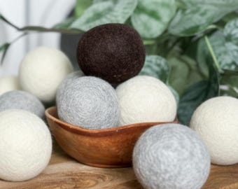 Wool Dryer Ball Natural Fabric Softener Alternative Eco Laundry Helper Reusable Static Reducer Wrinkle Prevention Energy Saving Solution