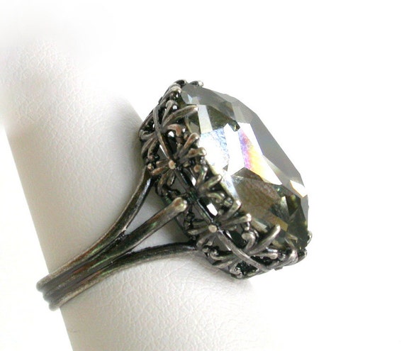 Anello da Uomo in Acciaio Inox Maschile Corona Dorata color Argento Sigillo Glam