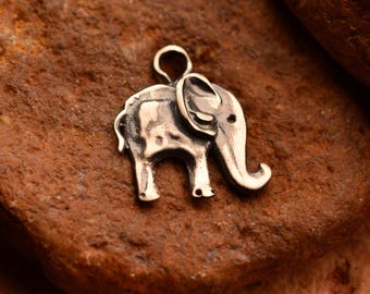 Colgante de elefante de plata de ley 925: , dije bohemio oxidado