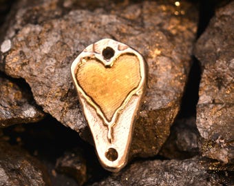 Colgante de corazón de plata de ley 925 - Collar romántico con detalles dorados, delicado encanto rústico, joyería para mujer