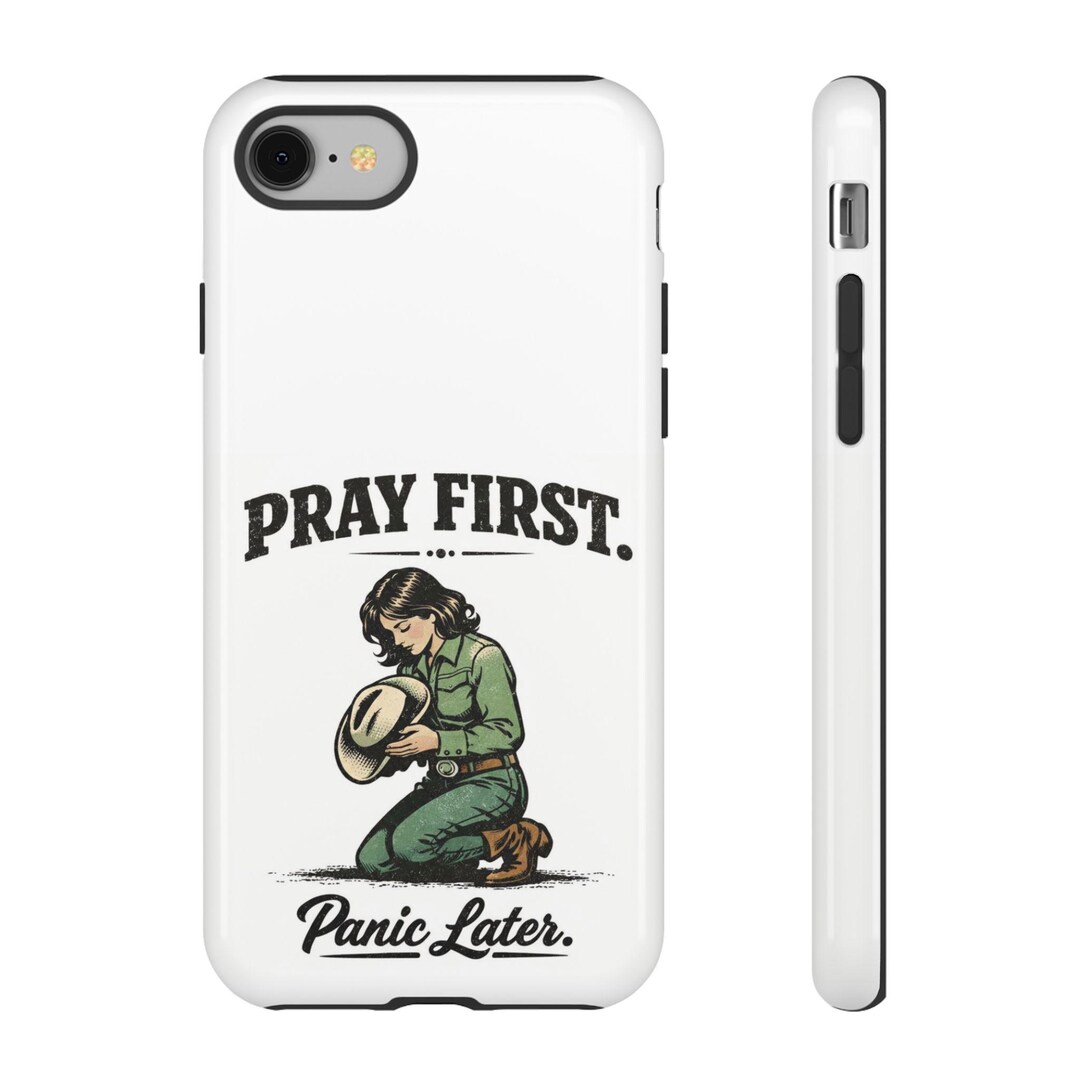 Pray First Kneeling Cowboy Phone Case | Tough Case - Etsy