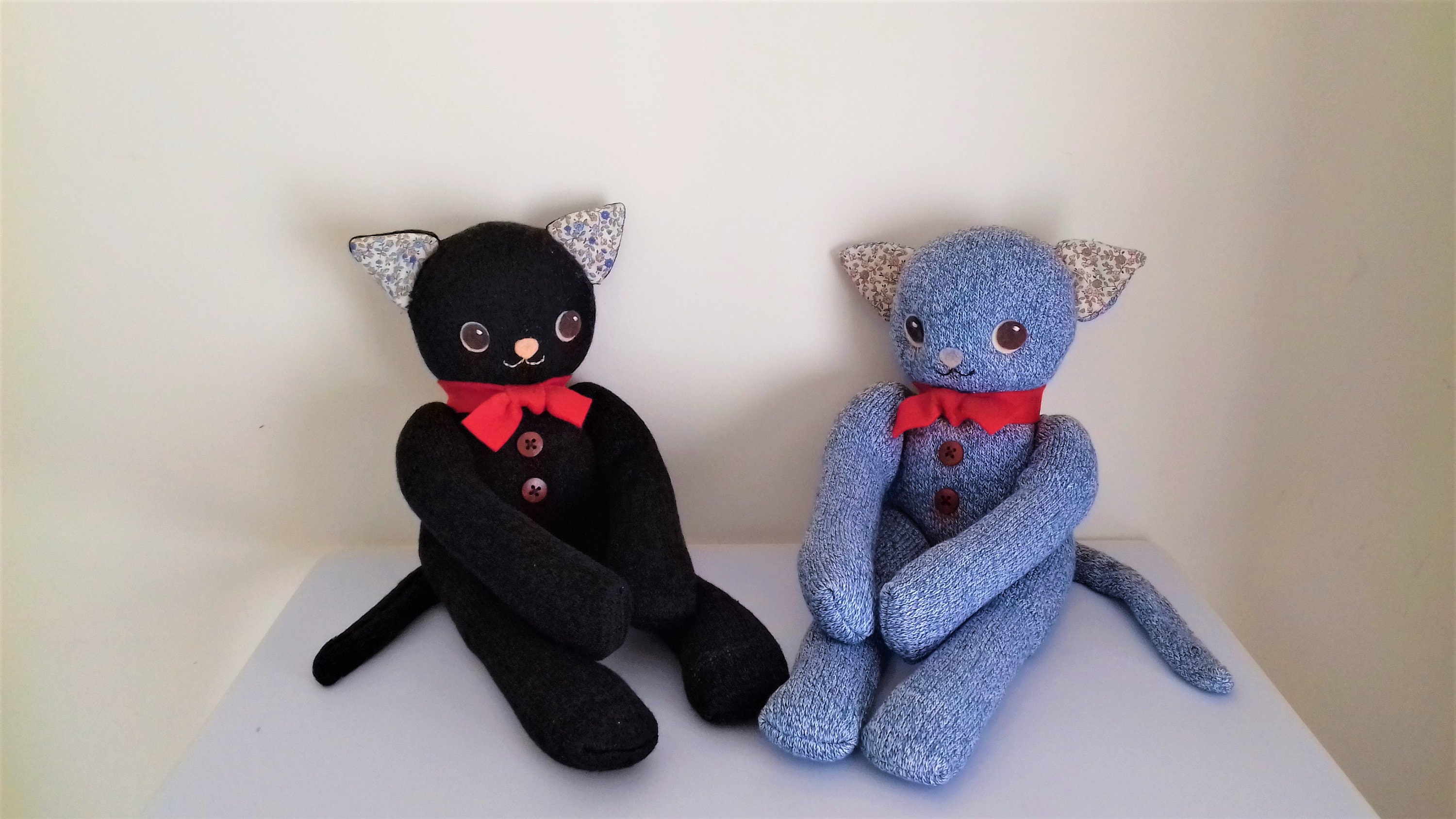 Sock Animal Sock cat Plush toy Soft toy Plush cat Etsy