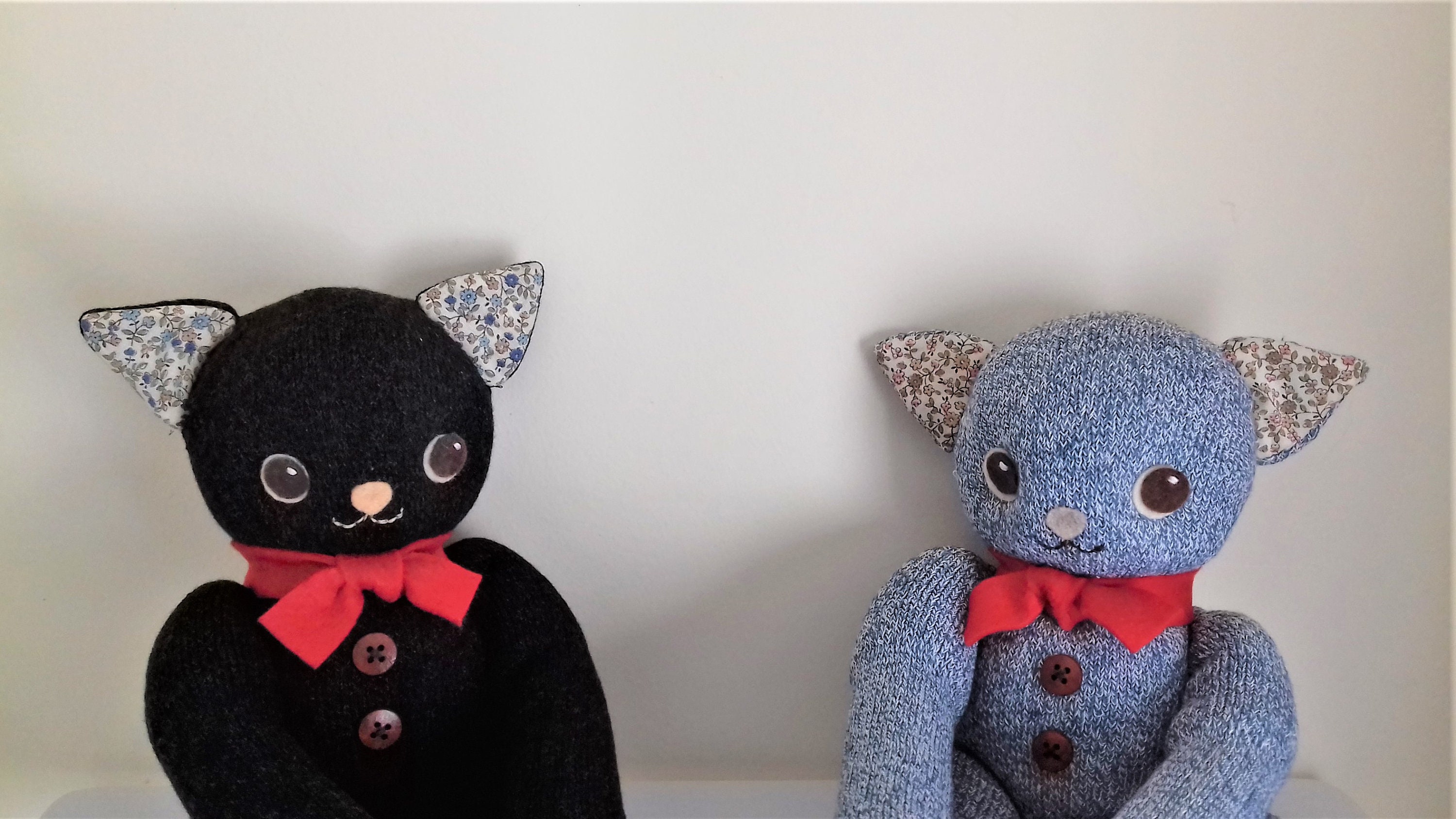 Sock Animal Sock cat Plush toy Soft toy Plush cat Etsy