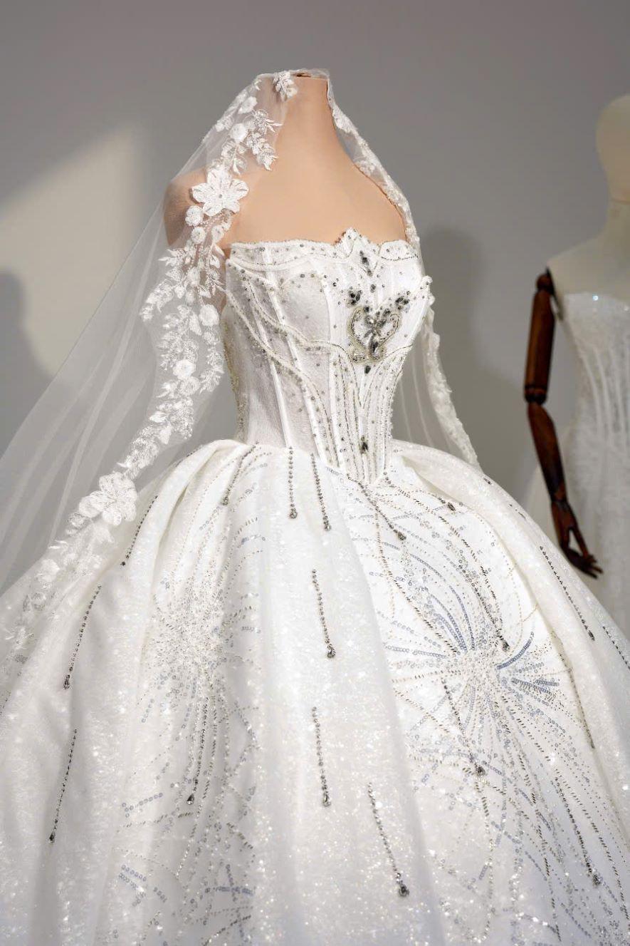 White Sequin Corset Dress - Etsy