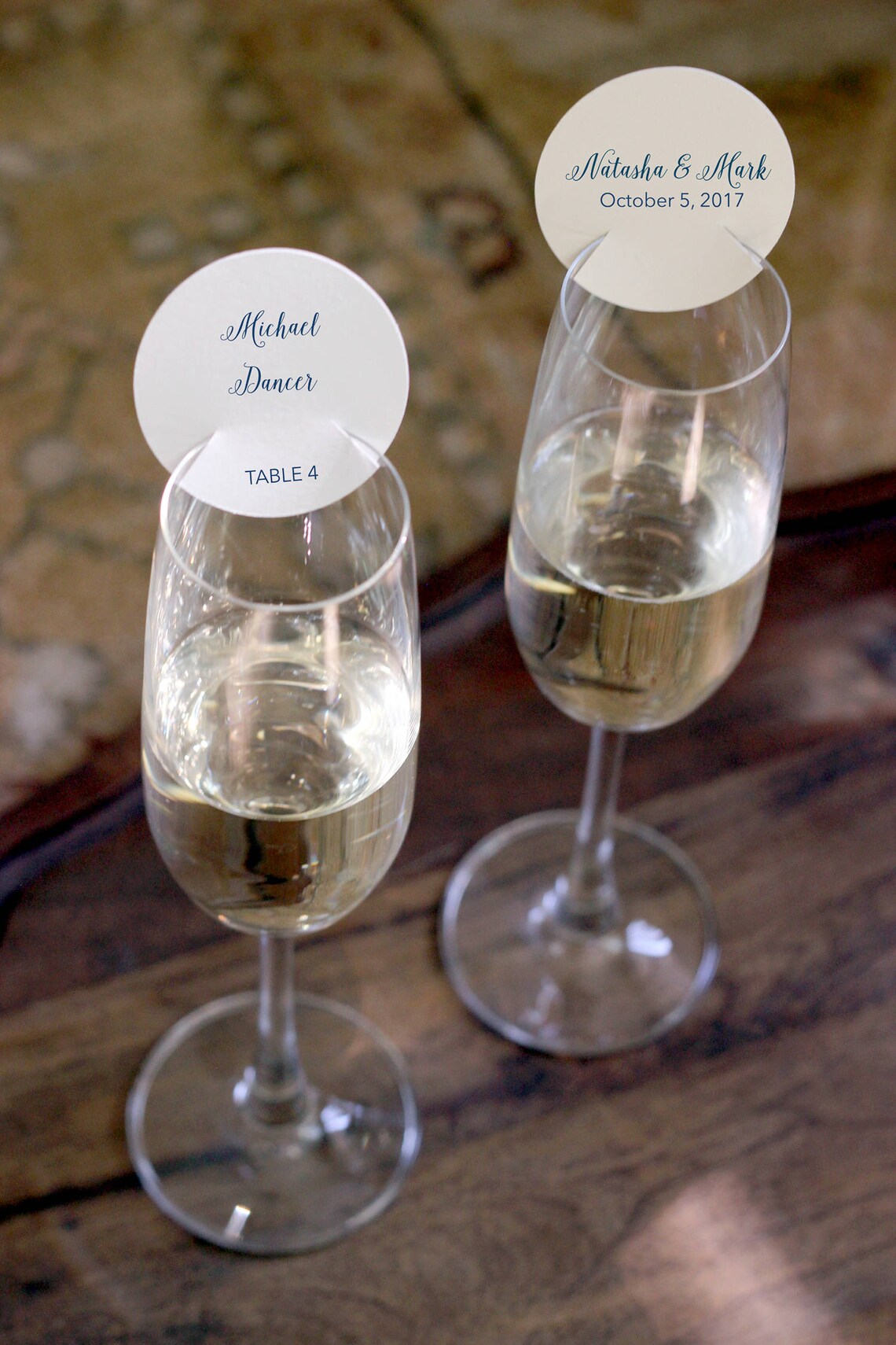 Champagne Flute Escort Cards Seating Cards Wedding Guest Etsy
