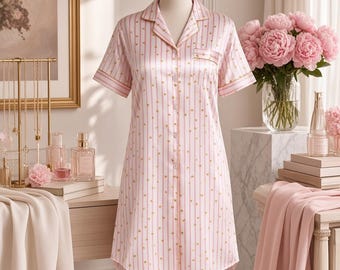 This Satin Stripe Nightgown Is the Cozy Upgrade Your Sleep Routine Needs