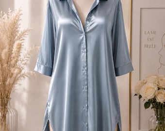 This Satin Sleepshirt Is the Loungewear Upgrade You've Been Sleeping On