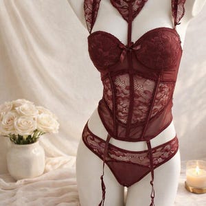 los mejores lubricantes sexuales Bustier and Stocking Sets