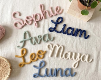 Custom Knitted Wire Name Sign, Nursery Wall Art, Baby Room Decor, Photo Prop
