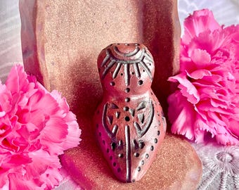 Tattooed Mushroom Goddess Figurine Small Batch One of A Kind