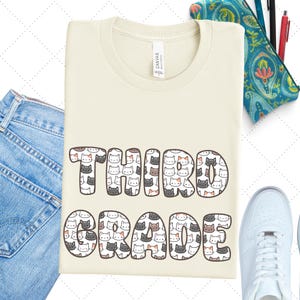 Camiseta para maestra de tercer grado con temática de gatos, camiseta para maestra amante de los gatos, camiseta de regreso a clases, lindo regalo para maestra, camiseta para maestra de primaria