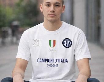 Italian Champions 2025-2026 T-Shirt | Inter Milan 21 Scudetto Shirt