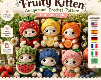 いちご猫ぬいぐるみ - Etsy 日本