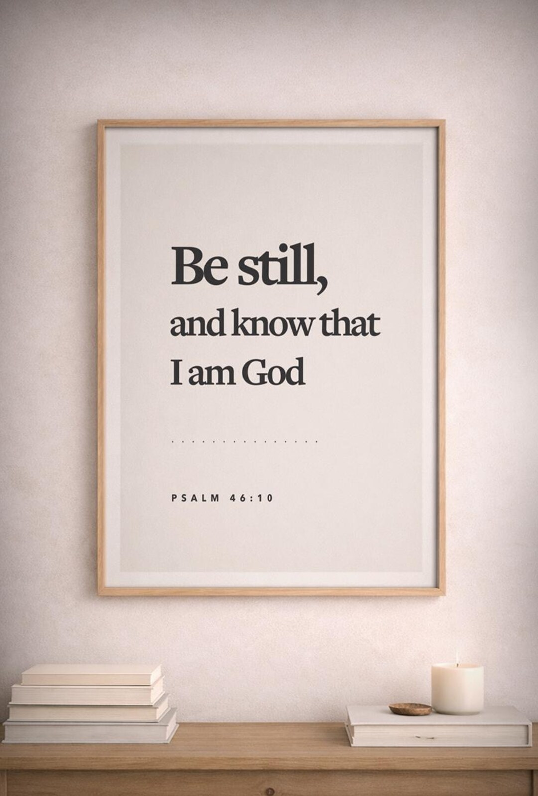 Psalm 46:10 Scripture Print, Minimalist Christian Wall Art, Bible Verse ...