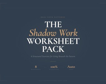 Shadow Work Worksheets | Interactive Digital Workbook | Trigger Tracker Core Beliefs Fear Inventory